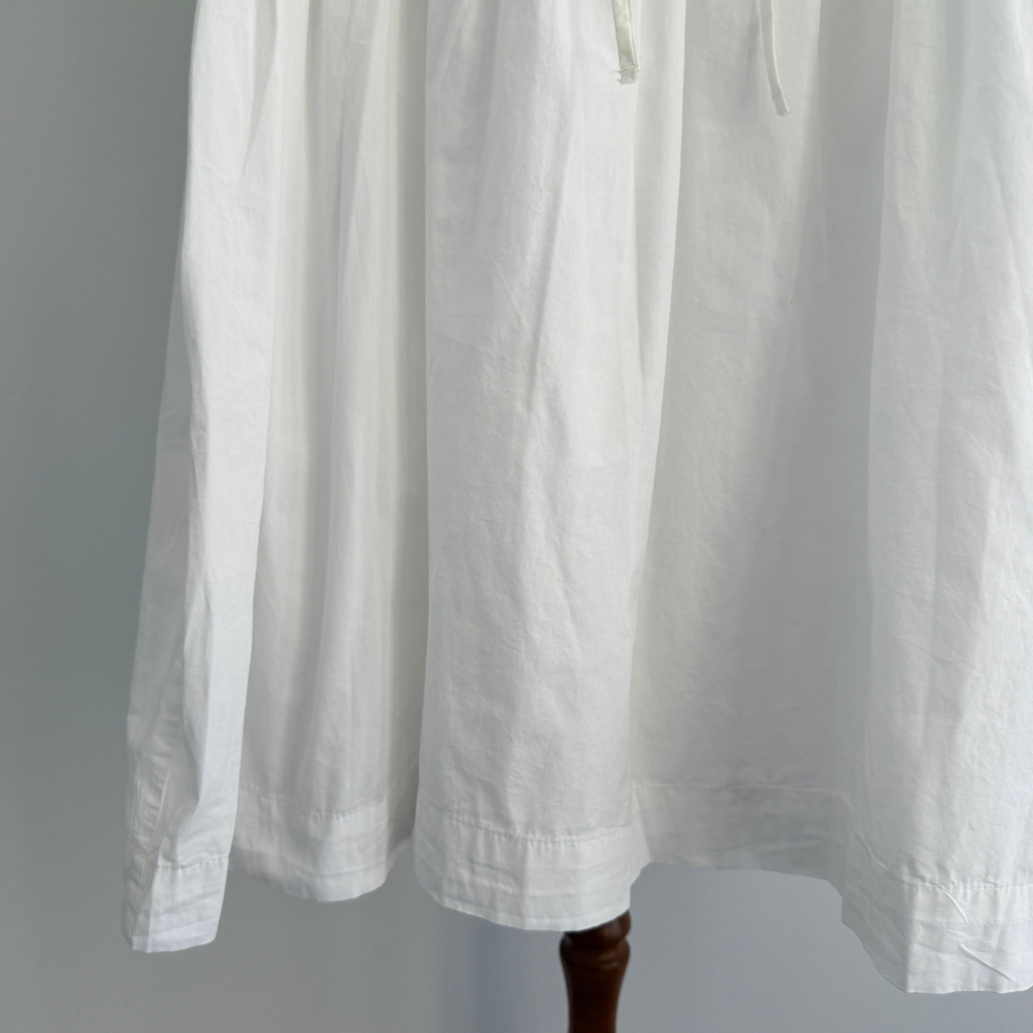 Vero Moda White Cotton Midi Dress Puff Sleeve Tie Waist Size M Casual BNWT - Image 12