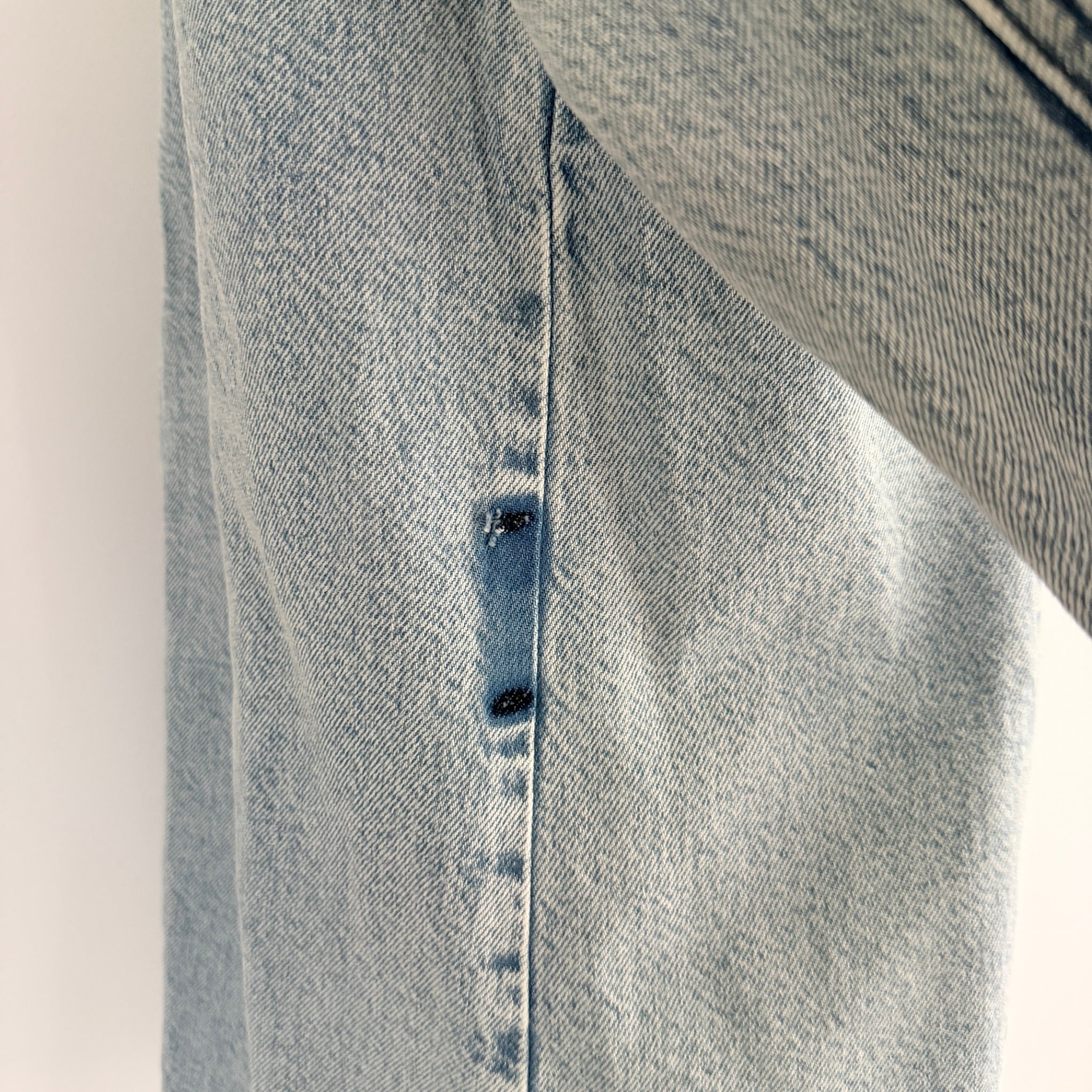 Dannii Minogue Petites Blue Cotton Denim Shirt Dress Size 10P Button Up Casual - Image 6