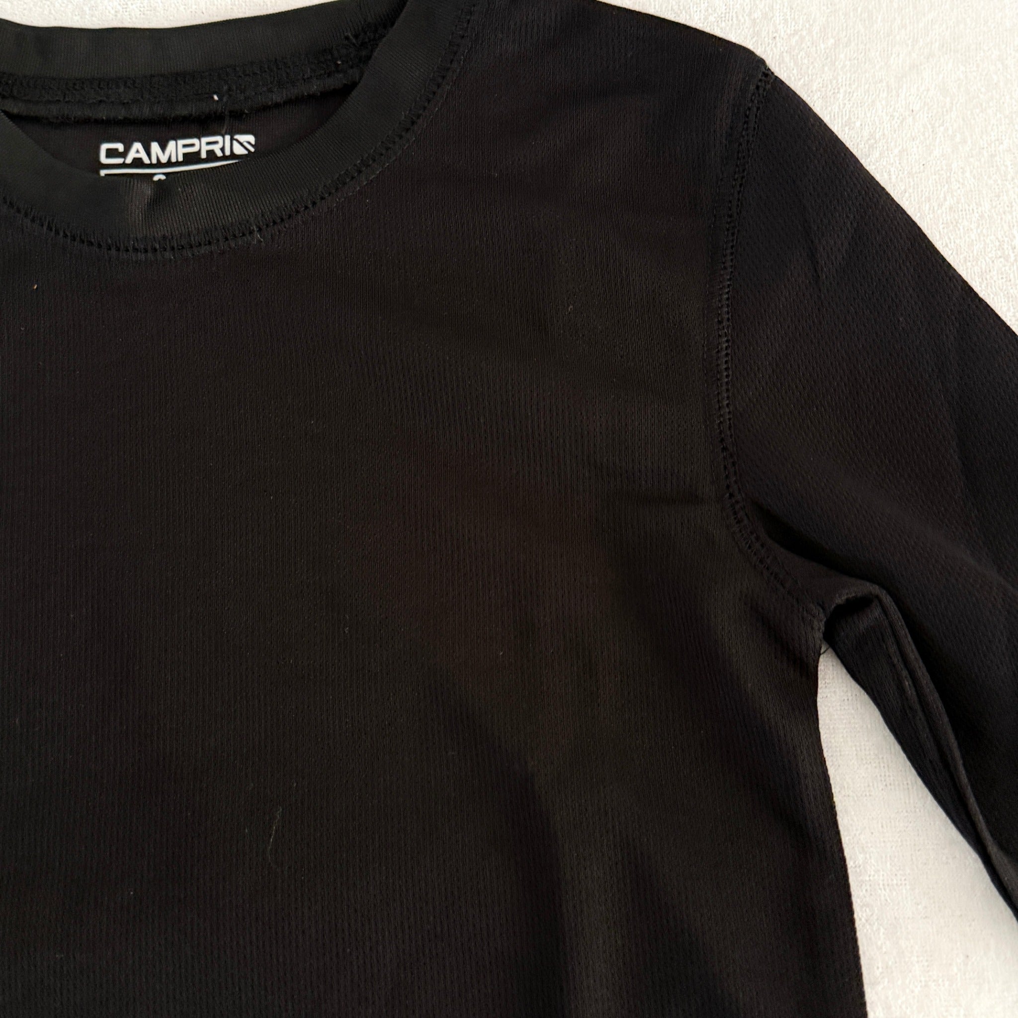 Camprio Black Junior Thermal Base Layer Top Size 9-10 Yrs Sports Long Sleeve - Image 9