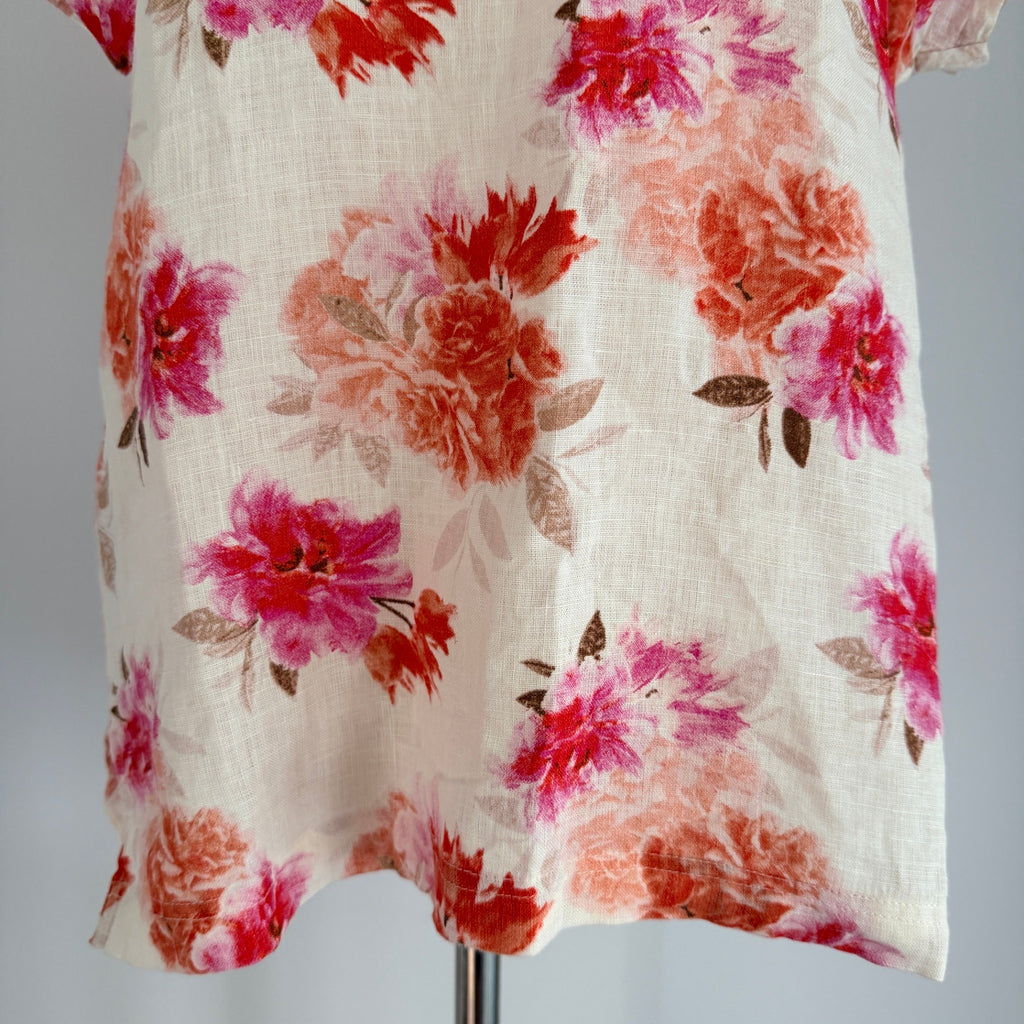 The Shanty Corporation Floral Linen Top - Lightweight Breathable Summer Essential - Image 12