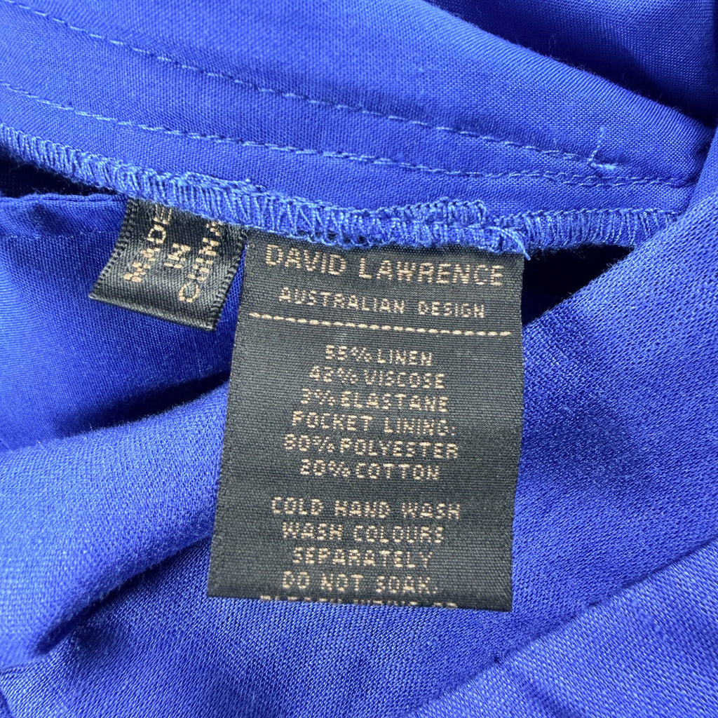 David Lawrence Helene Linen Short Azure Blue Size 10 Bermuda Tailored BNWT - Image 8