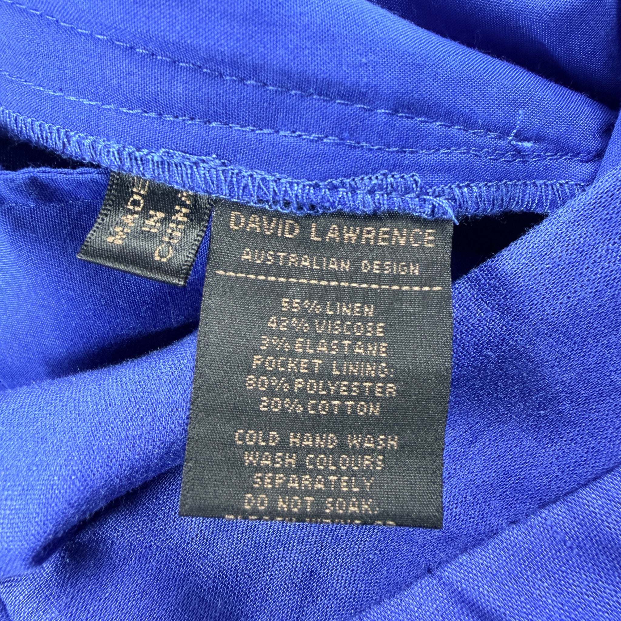 David Lawrence Helene Linen Short Azure Blue Size 10 Bermuda Tailored BNWT - Image 8