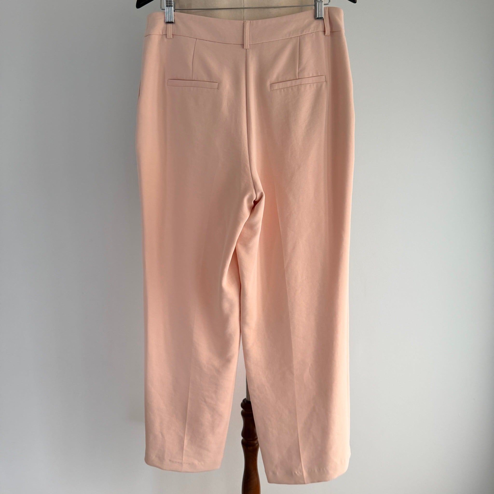 Tokito Petites Womens Blush Pink Recycled Polyester Wide Leg Trousers Size 12 - Image 2