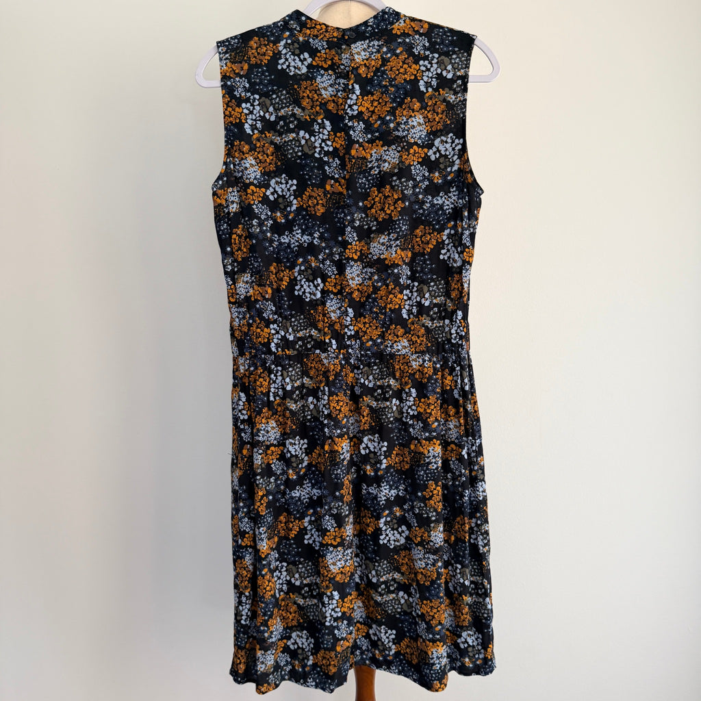 UNIQLO Womens Floral Print Viscose Sleeveless Shift Dress Size M Summer Casual - Image 2