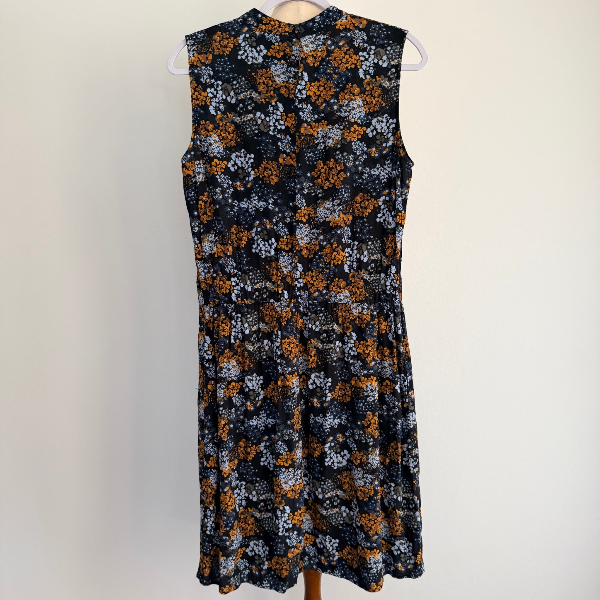 UNIQLO Womens Floral Print Viscose Sleeveless Shift Dress Size M Summer Casual - Image 2