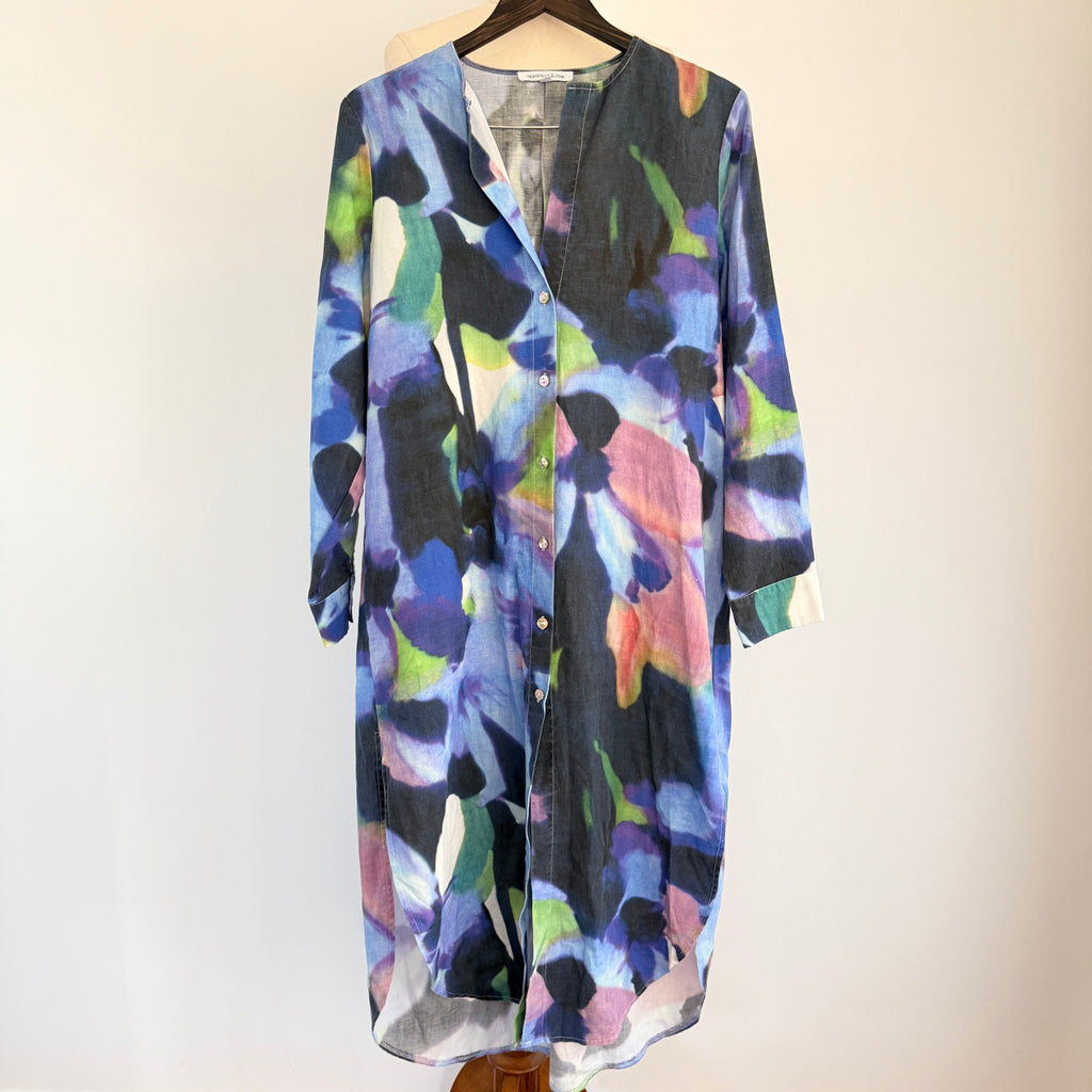 Hammock & Vine Multicolour Floral  Shirt Dress Sz 10 Boho Resort Wear - Image 1
