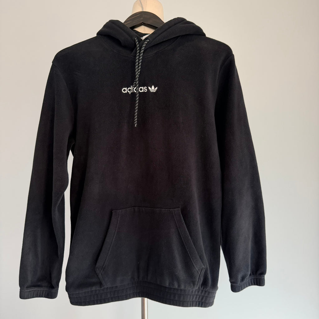 Adidas Originals Black Fleece Hoodie - Men's Size M - Image 9