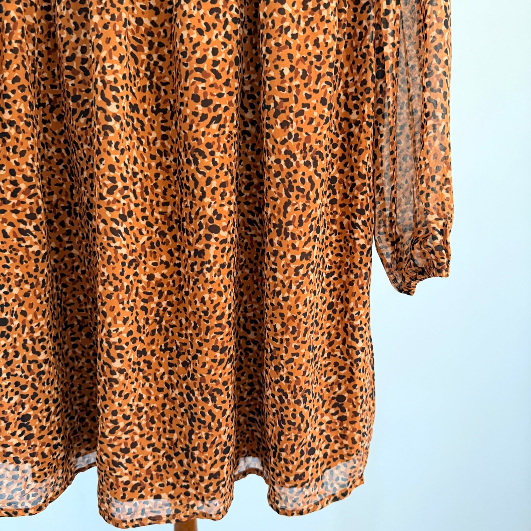Atmos&Here Yasmin Spice Leopard Print Polyester Maternity Mini Dress Sz 10 BNWT - Image 11