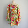 Zaco Allegra Lace Up Dress Size S Green Floral Linen Corset Boho BNWT - Image 1