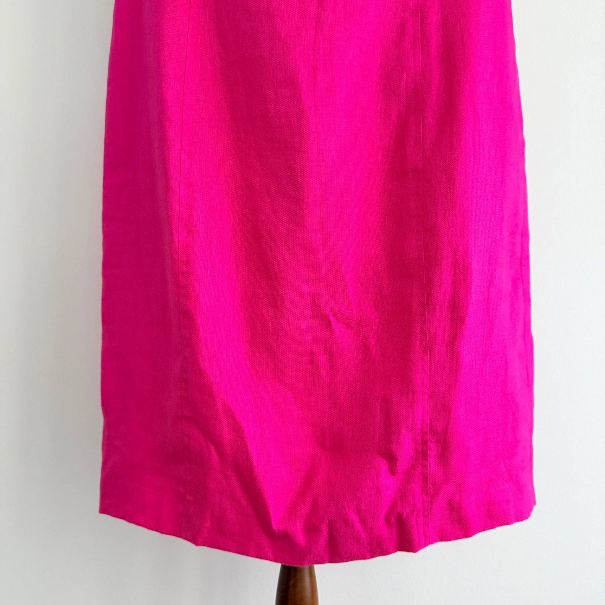 Lauren Ralph Lauren Colourblock Linen Dress Navy Pink Size 10 - Image 11