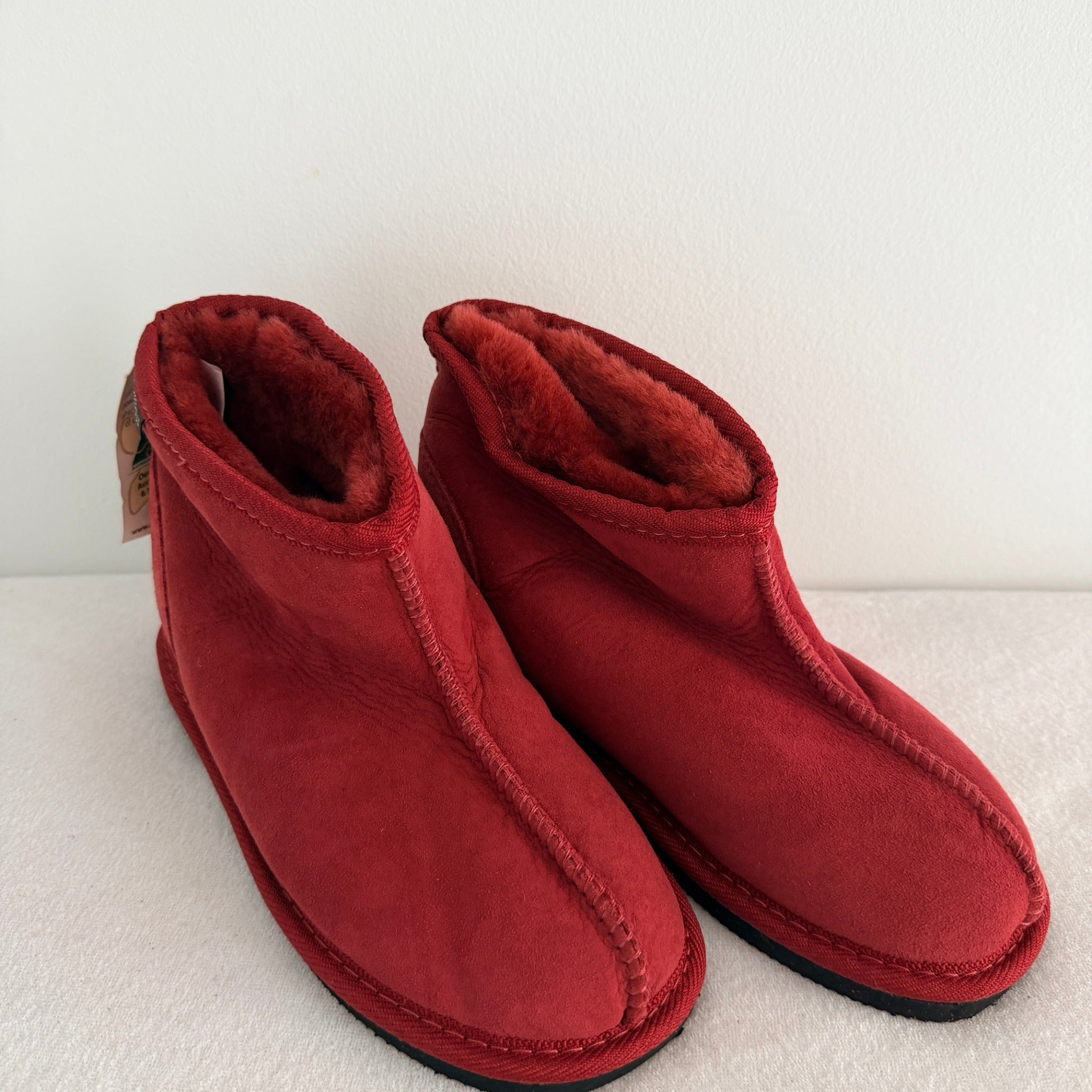 UGG Boots of Australia Ultra Mini Boots - Vibrant Red Genuine Sheepskin Size 4 AU - Image 10