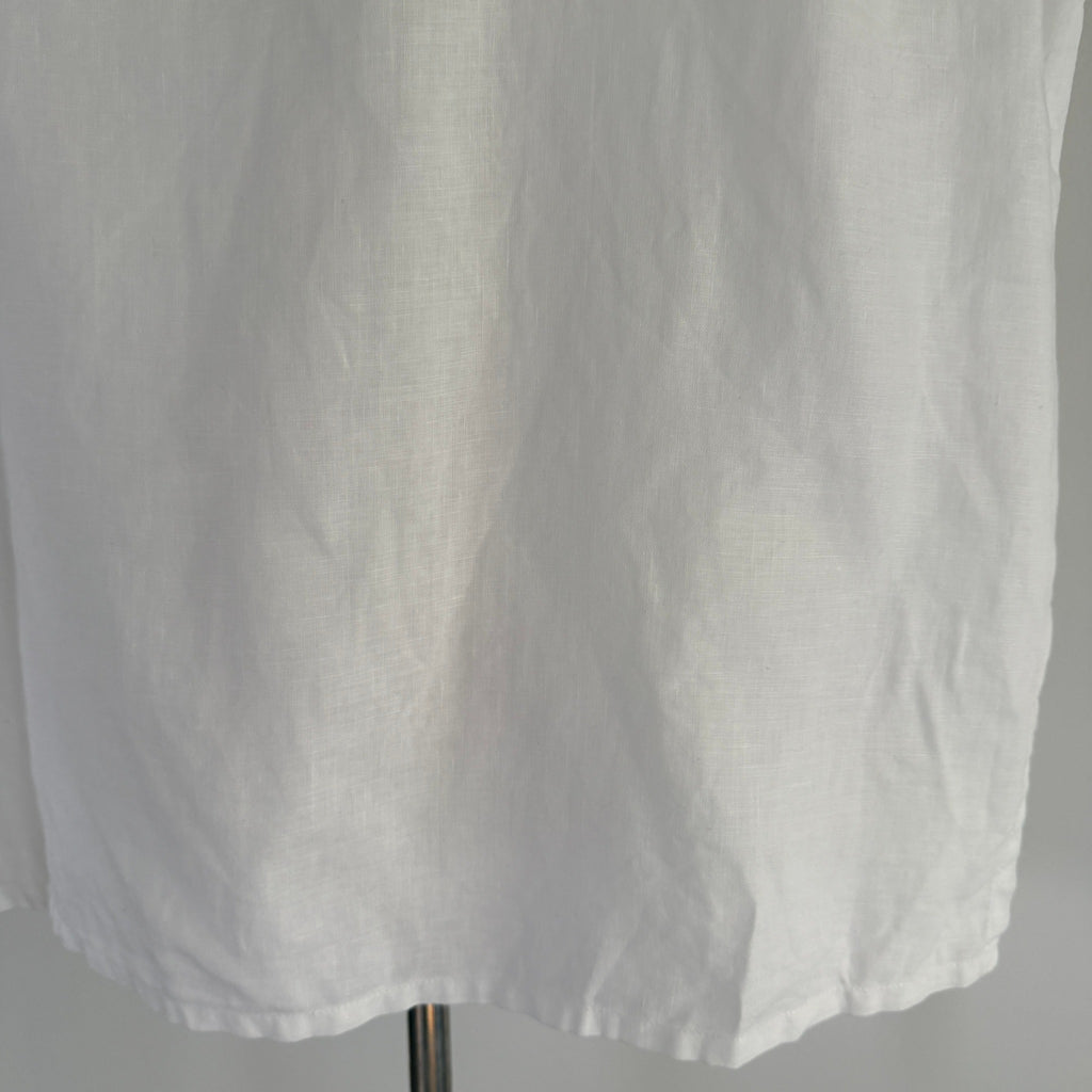 Spring Breeze White Linen Sleeveless Top Sz XXXL Floral Embroidered Summer - Image 11