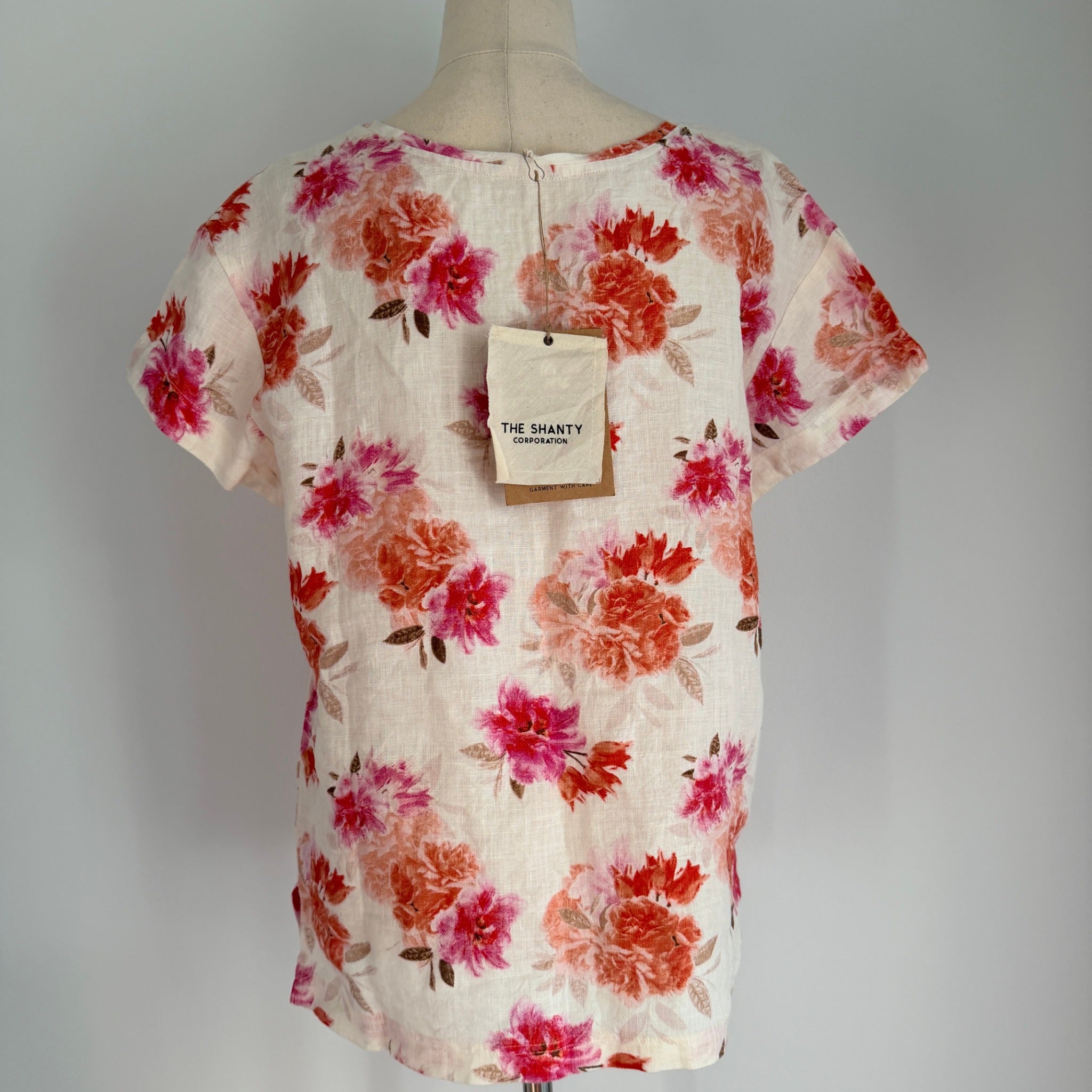 The Shanty Corporation Floral Linen Top - Lightweight Breathable Summer Essential - Image 5