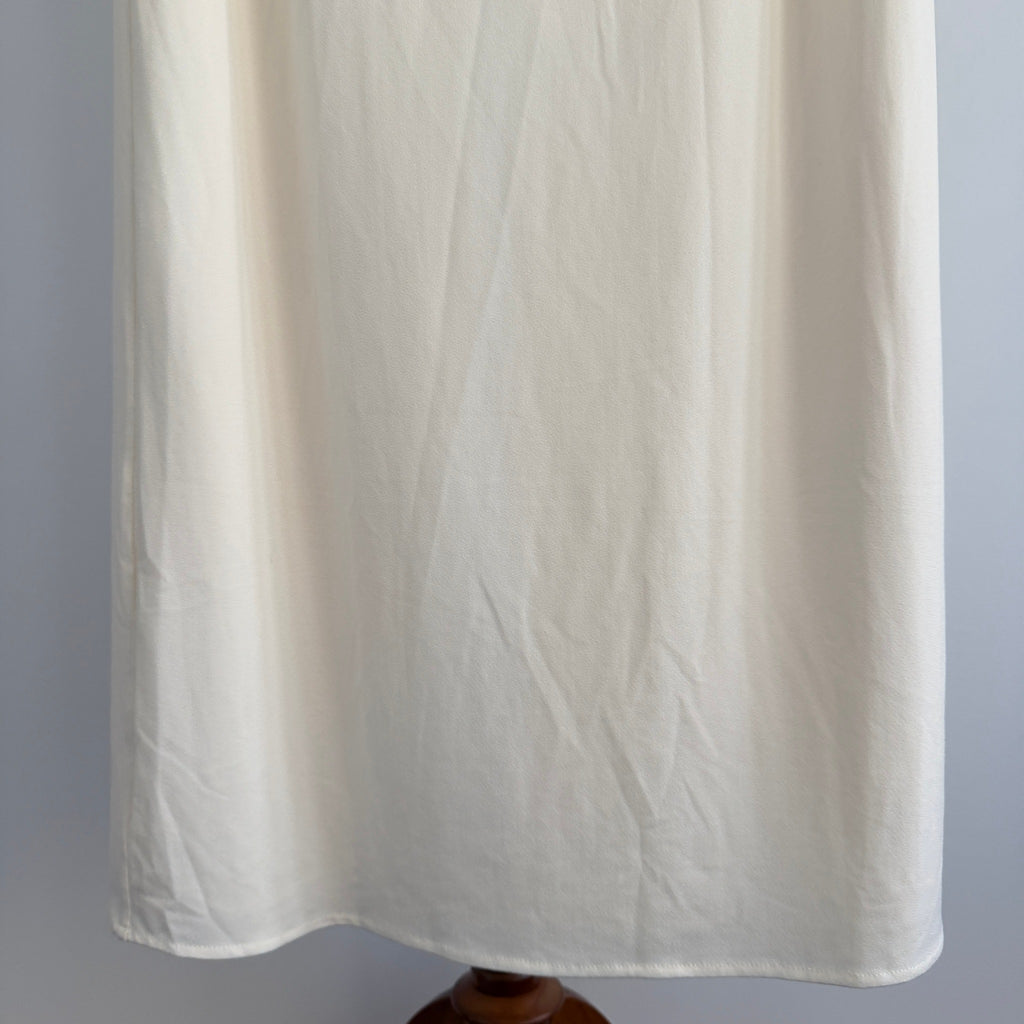 Tussah Sawyer Maxi Skirt Sz 12 Cream Polyester Draped Beaded Detail Event NWT - Image 12
