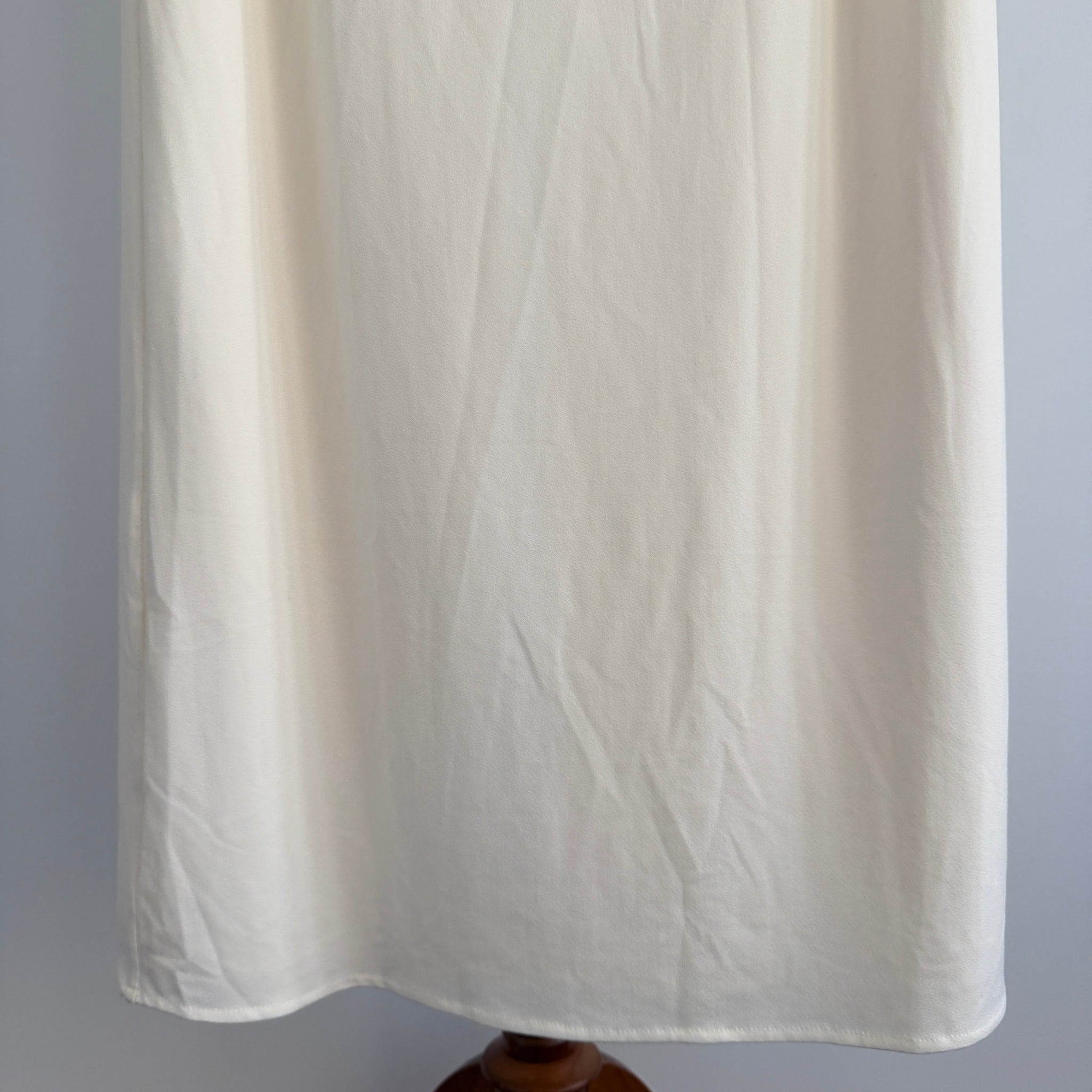 Tussah Sawyer Maxi Skirt Sz 12 Cream Polyester Draped Beaded Detail Event NWT - Image 12
