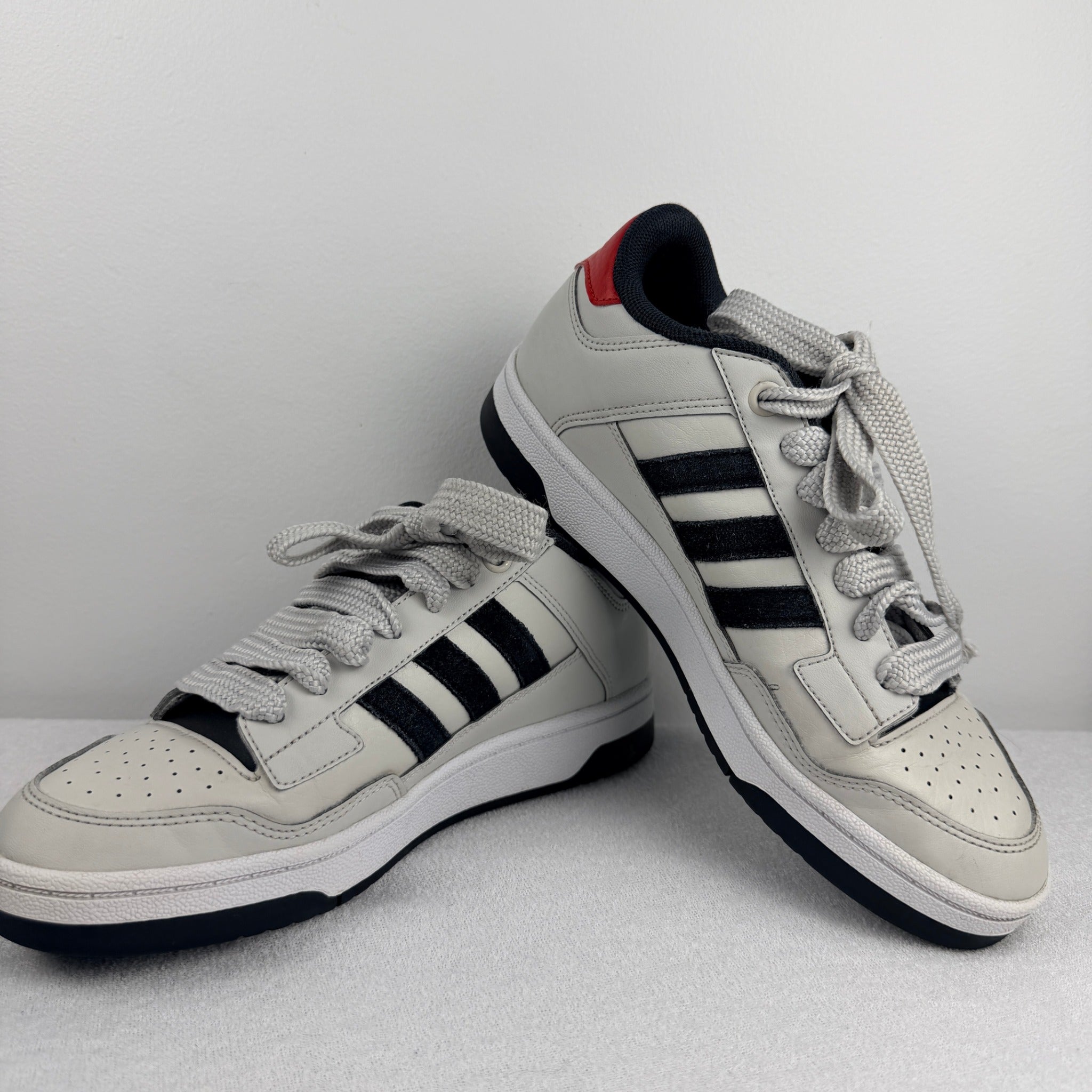 Adidas Breaknet 2.0 Sneakers - Classic White, Black, and Red Sporty Trainers, Size 5.5 - Image 1