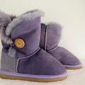 UGG Boots of Australia Sheepskin Button Boots - Vibrant Purple Suede Comfort Sz 4 - Image 1