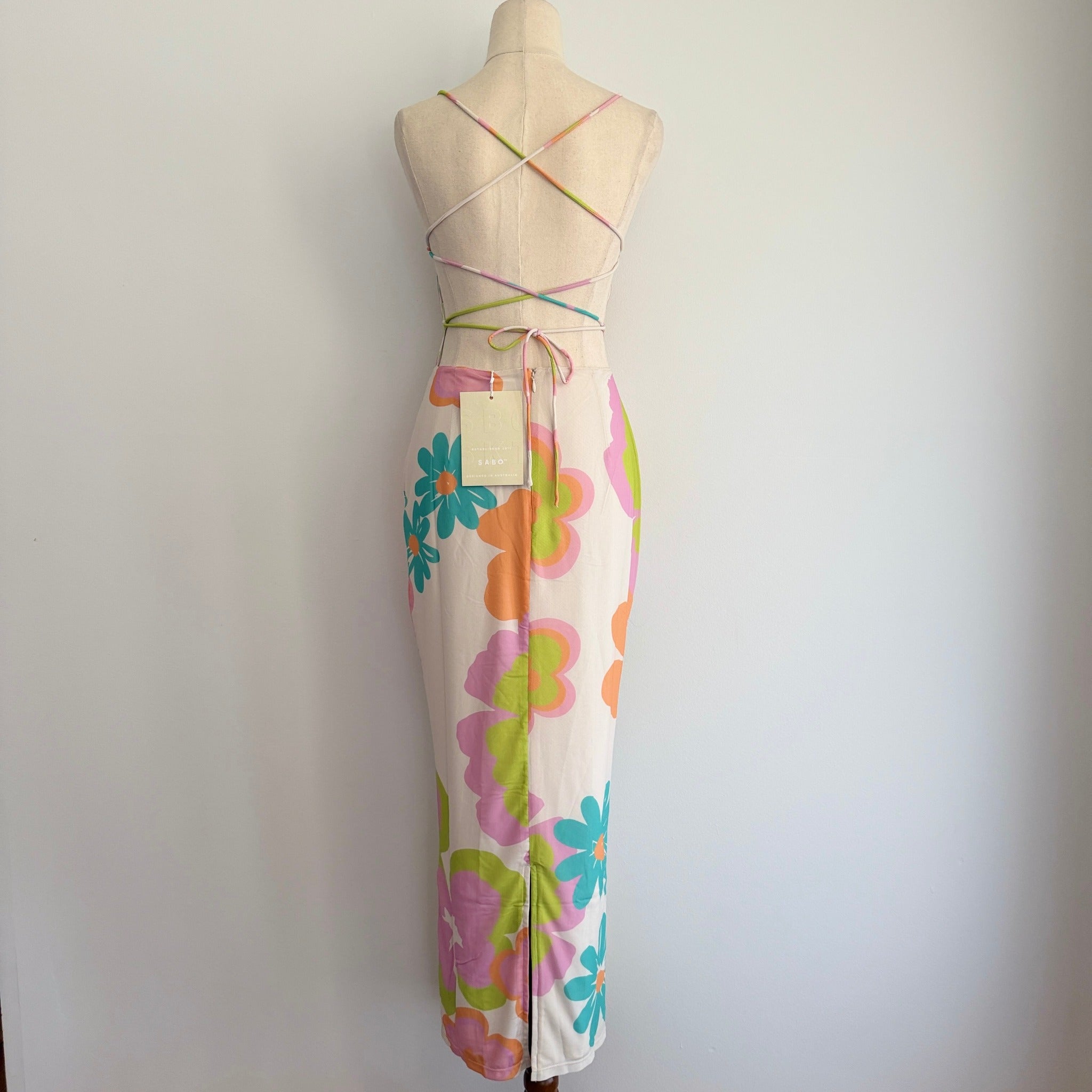 Sabo Cayli Cutout Dress Bubblegum Multi-Colour Size XS AU 6 NWT - Image 9