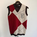 Rip Curl The Search Argyle Knit Vest - Vintage 90s Brown Red - Image 1