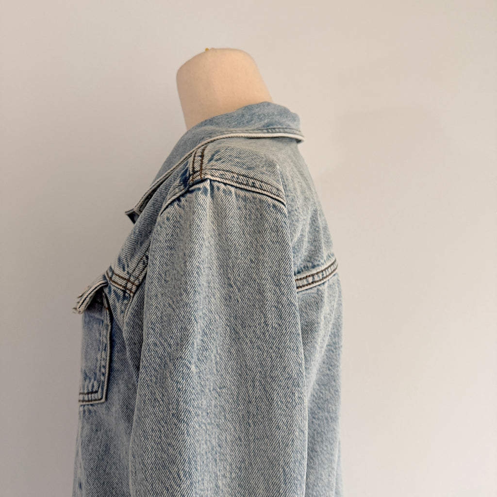 Dannii Minogue Petites Blue Cotton Denim Shirt Dress Size 10P Button Up Casual - Image 13