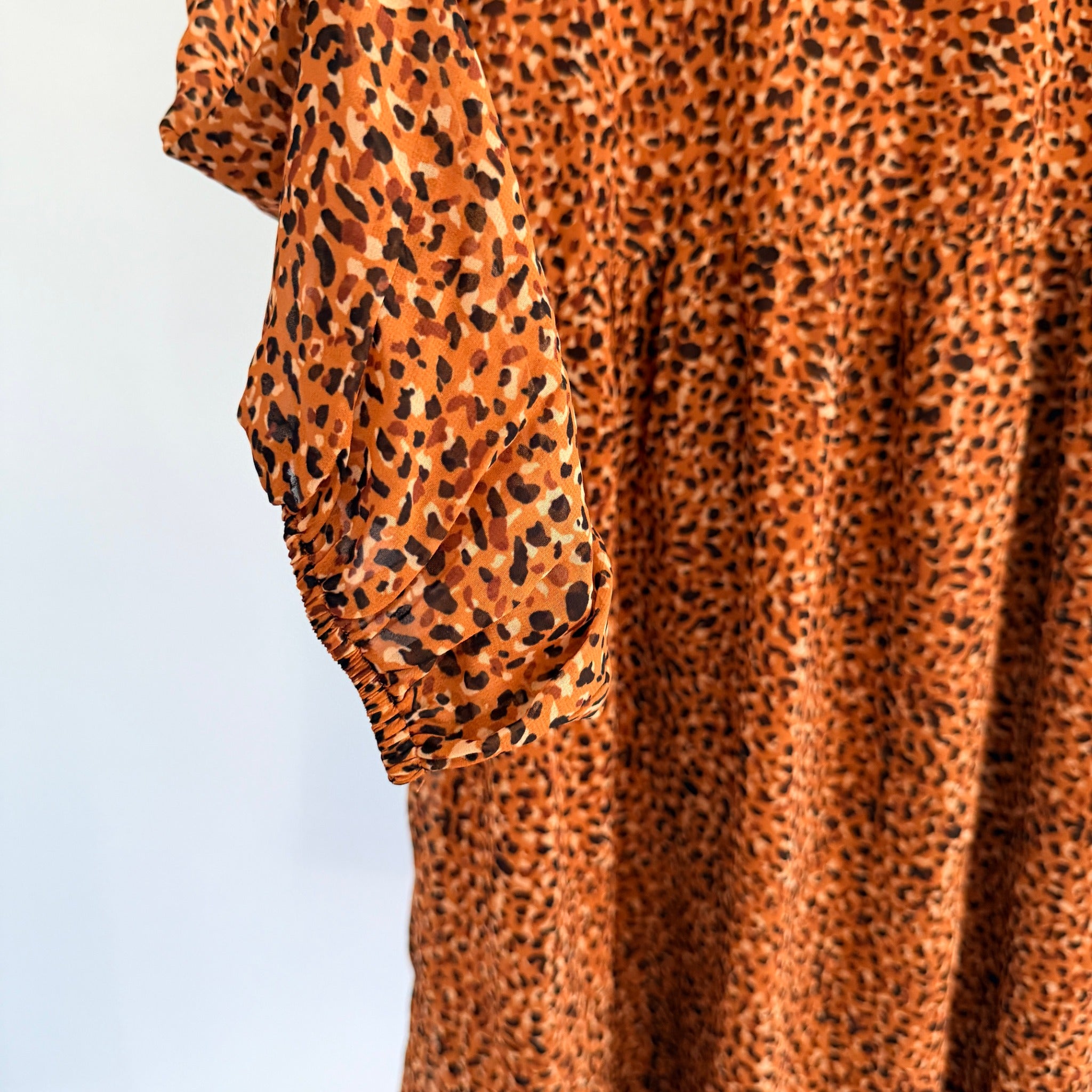 Atmos&Here Yasmin Spice Leopard Print Polyester Maternity Mini Dress Sz 10 BNWT - Image 12