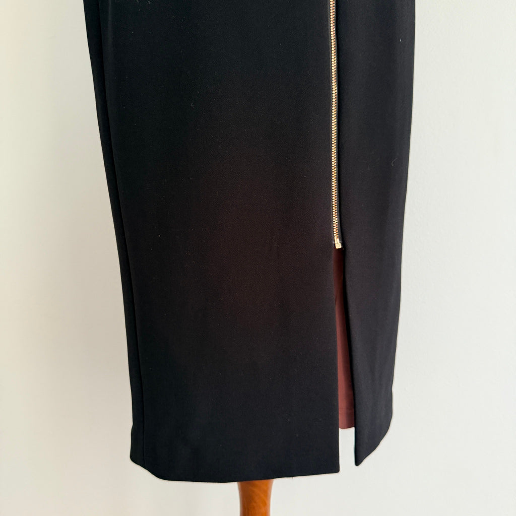 Portmans Colour Block Midi Dress Front Zip Detail Size 10 Casual - Image 17