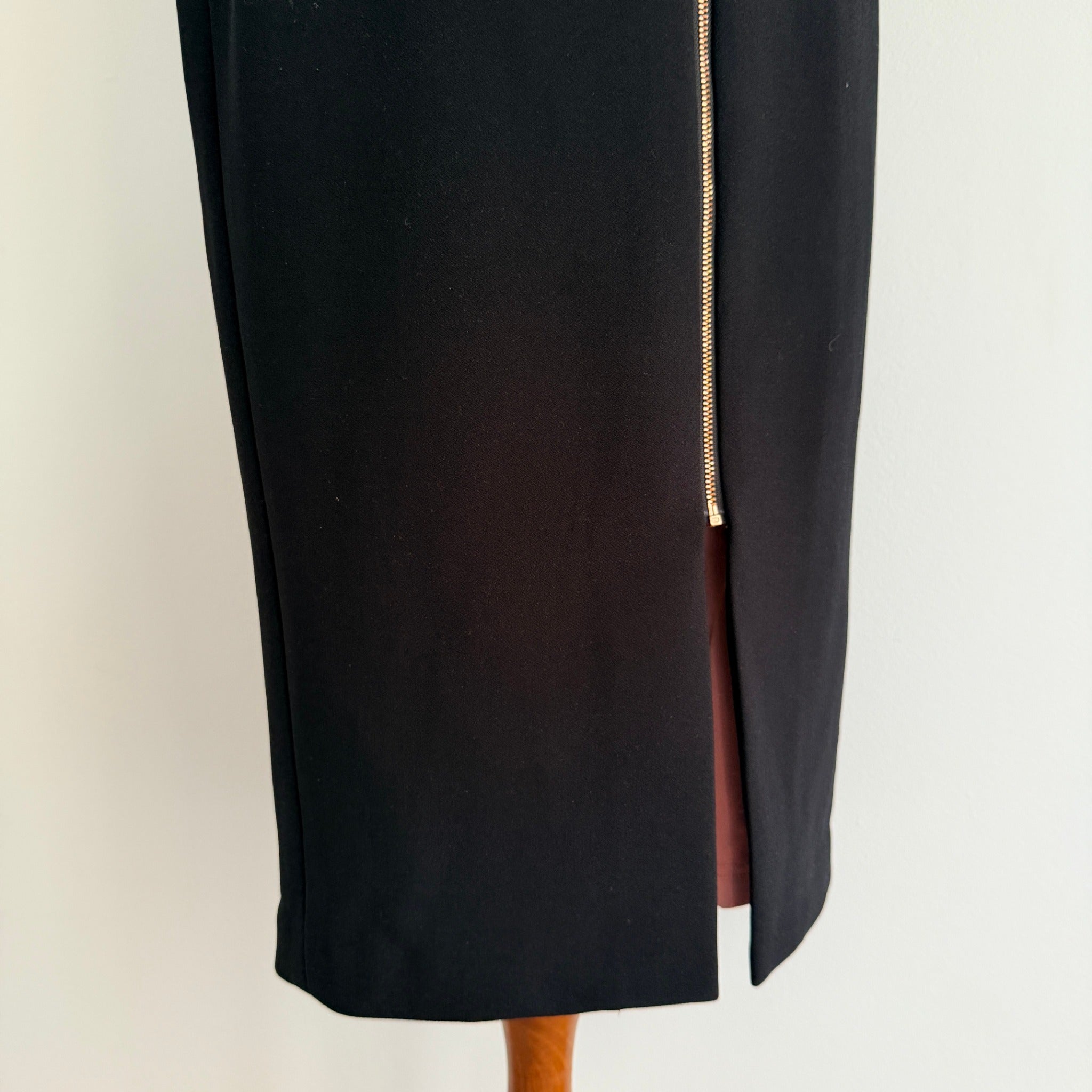 Portmans Colour Block Midi Dress Front Zip Detail Size 10 Casual - Image 17