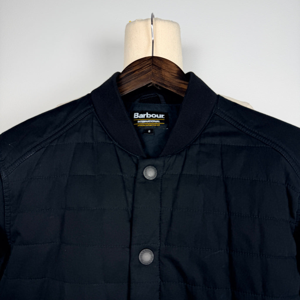 Barbour International Quilted Mens Jacket Black Size S Classic Style - Image 3