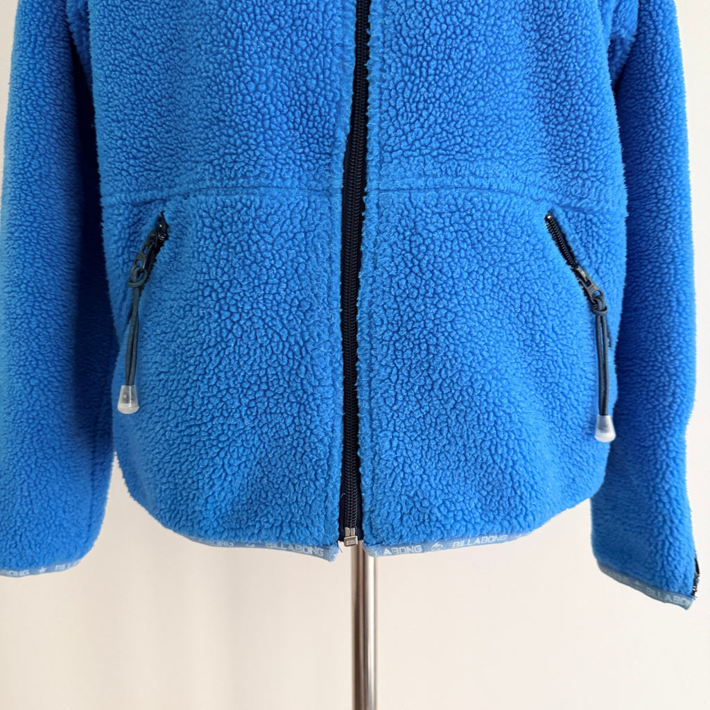 Billabong Blue Acrylic Polyester Fleece Hoodie Size 12 Vintage Casual - Image 14