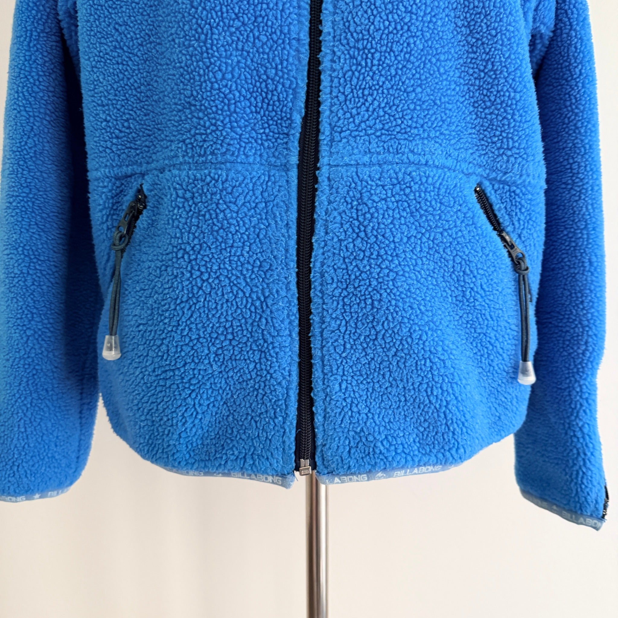 Billabong Blue Acrylic Polyester Fleece Hoodie Size 12 Vintage Casual - Image 14