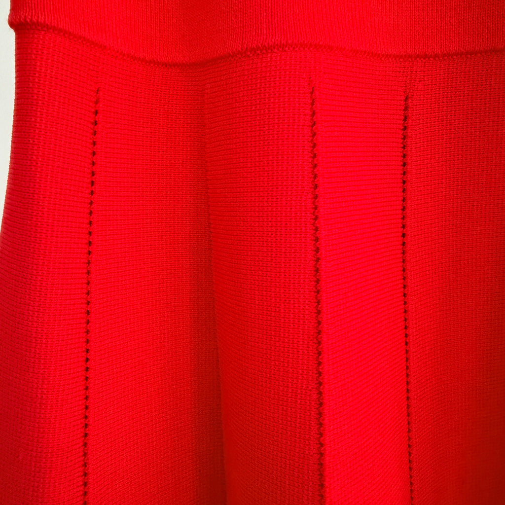 Red Knit Sleeveless Dress Textured Pleated Skirt Size XL NWT Casual - Image 13