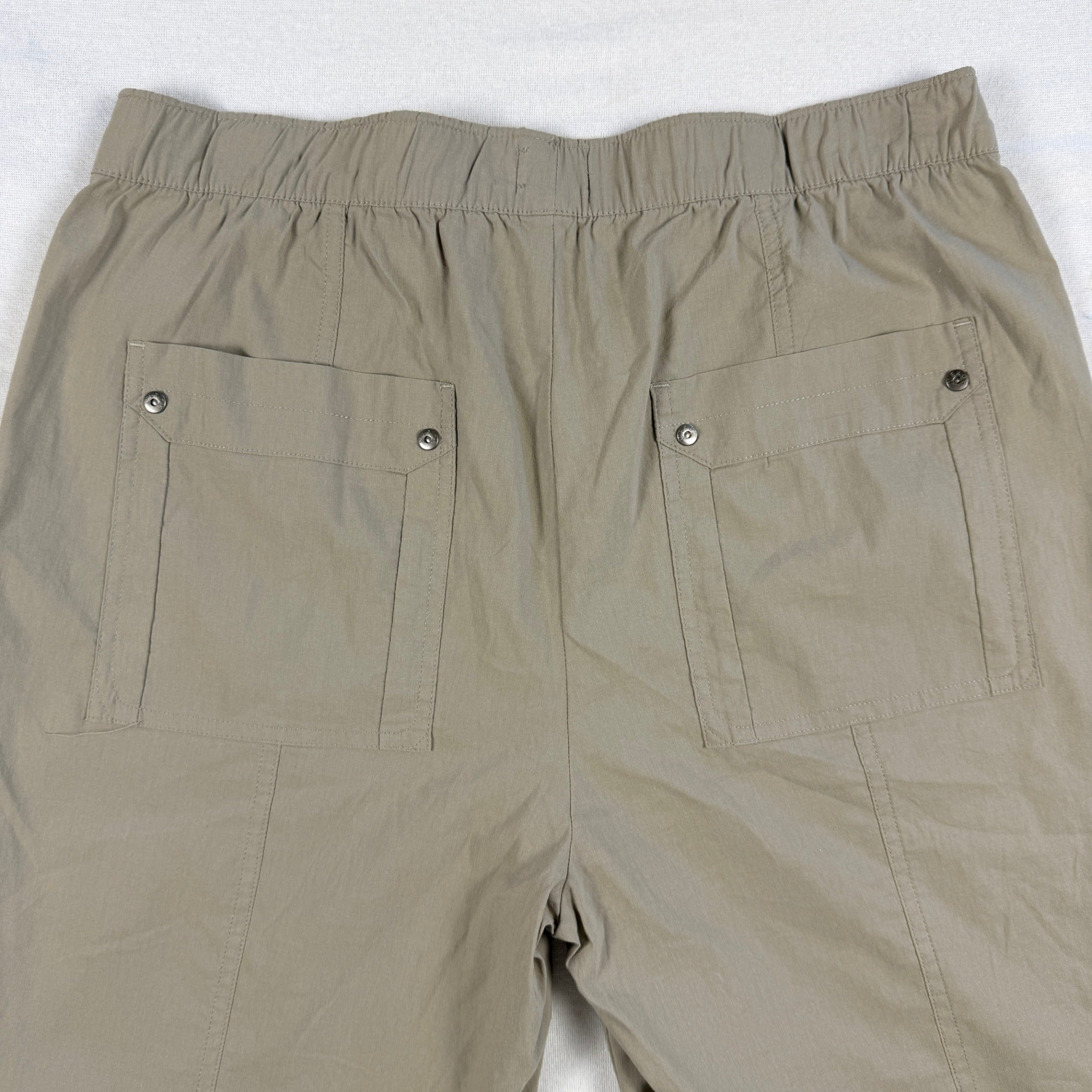 Verg Acrobat Cargo Shorts Size 10 Khaki Cotton Stretch Elastic Waist Casual - Image 4