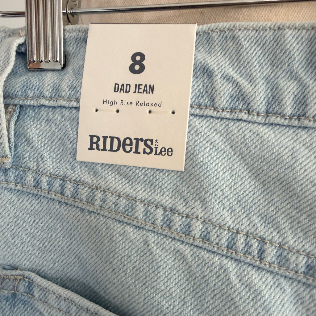 Riders by Lee Light Blue Denim Distressed Dad Jeans Size 8 High Rise Casual NWT - Image 5