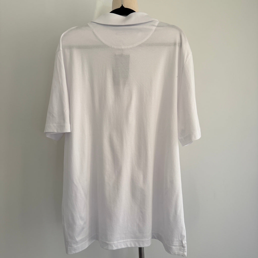 Ted Baker Zeiter Polo Shirt White Cotton Slim Fit Size 6 2XL Smart Casual BNWT - Image 2