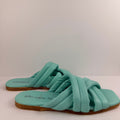 Primadonna Collection Sandals EU 38 Mint Green Leather Crossover Slide Italy - Image 1