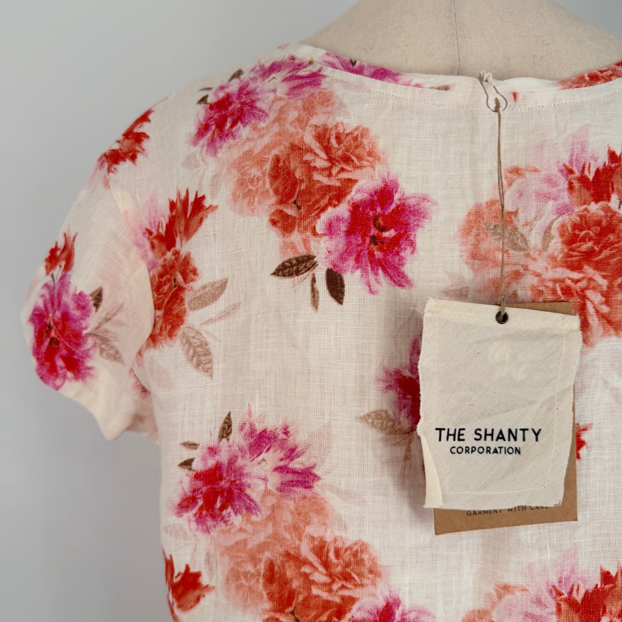 The Shanty Corporation Floral Linen Top - Lightweight Breathable Summer Essential - Image 13